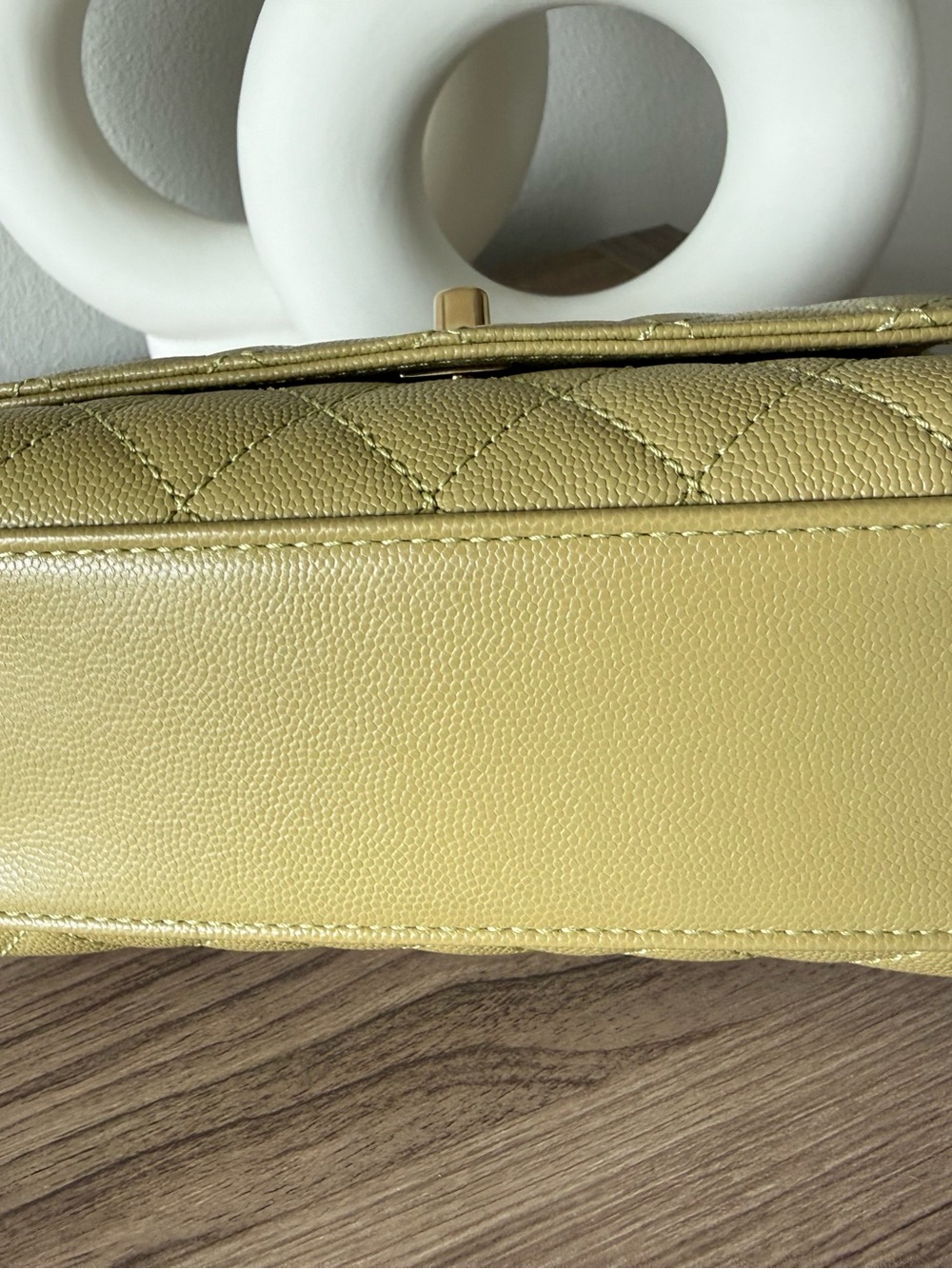 CHANEL Coco Top Handle Bag in Olive Green Caviar Leather with Gold Hardware - Picture 13 of 13